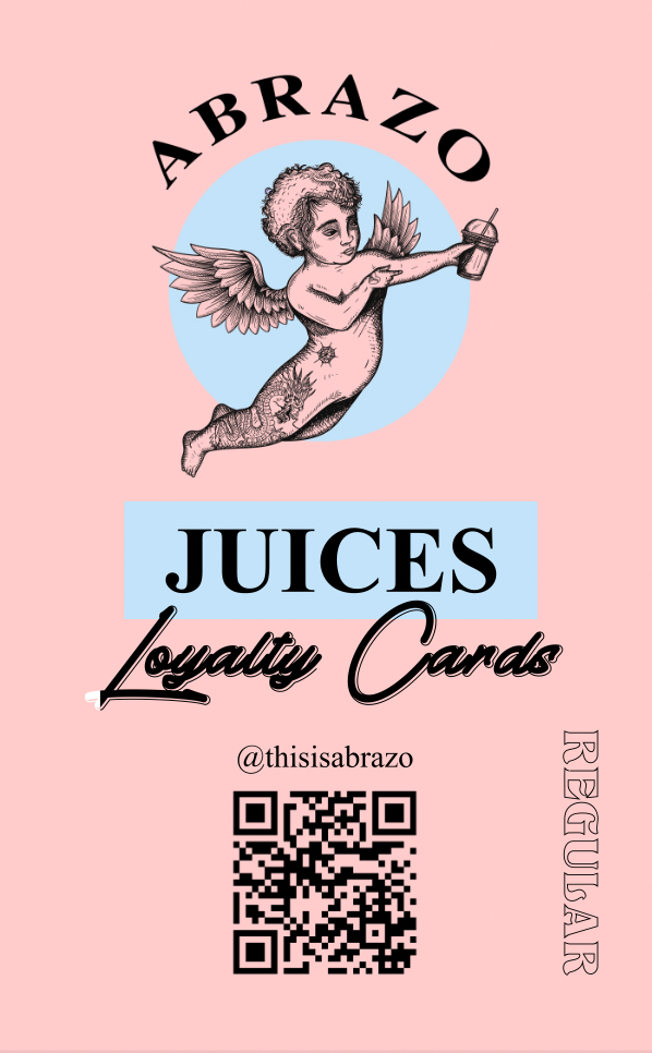 The Regular Juices/Shake Card